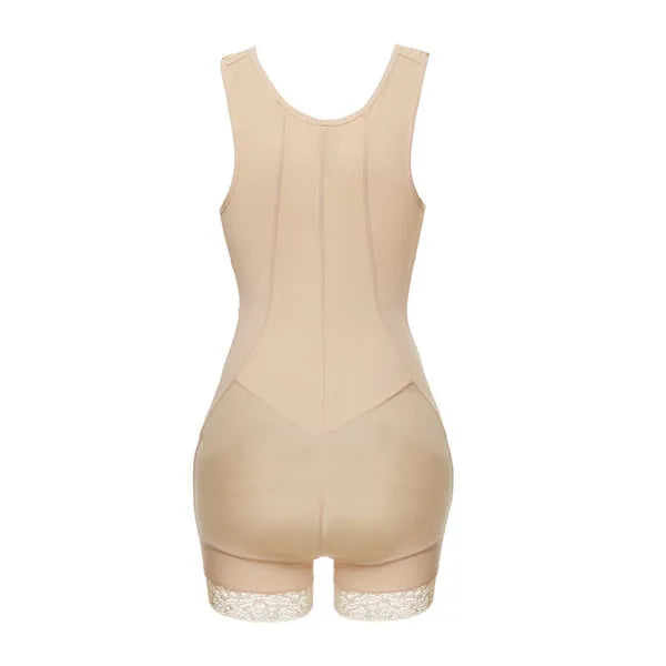 Zip Waist Lace Slimming Shaper Bodysuit