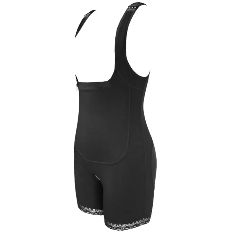 Zip Waist Lace Slimming Shaper Bodysuit