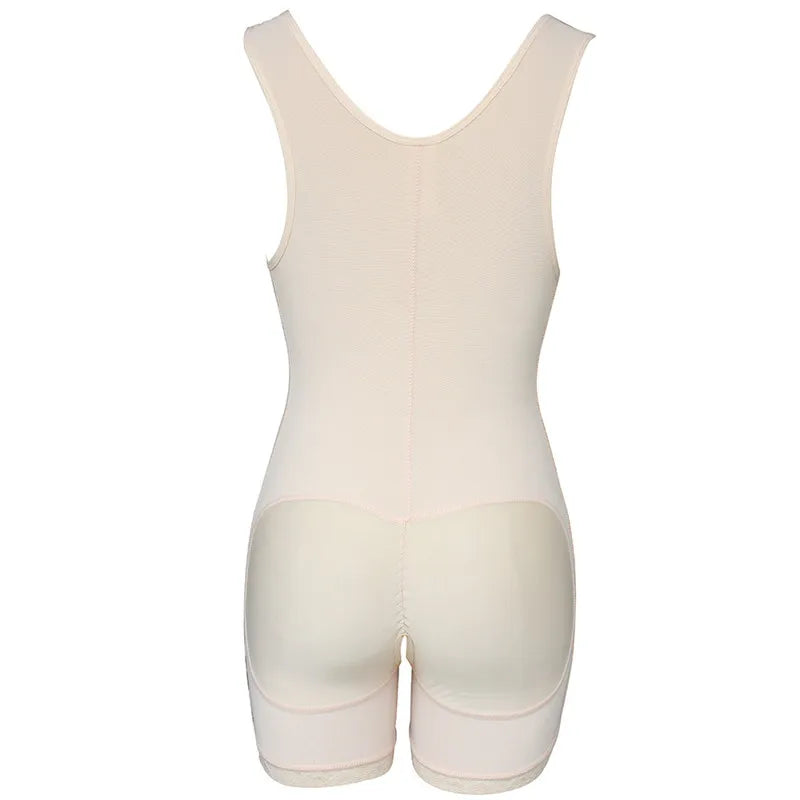 Zip Waist Lace Slimming Shaper Bodysuit