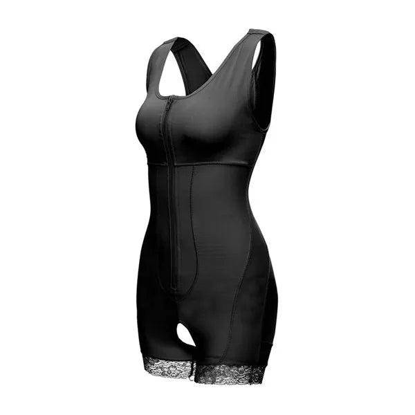 Zip Waist Lace Slimming Shaper Bodysuit