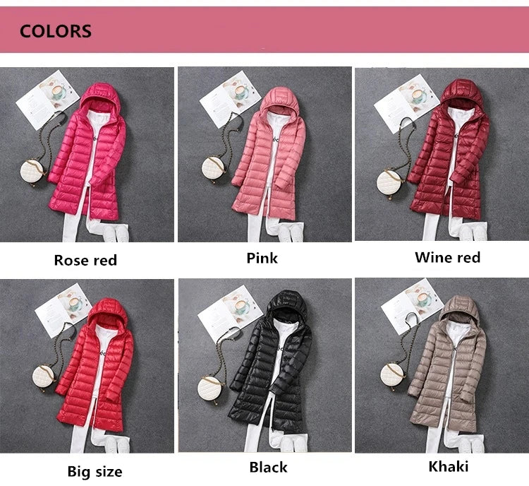 Ultra Lightweight Packable Long Puffer Jacket