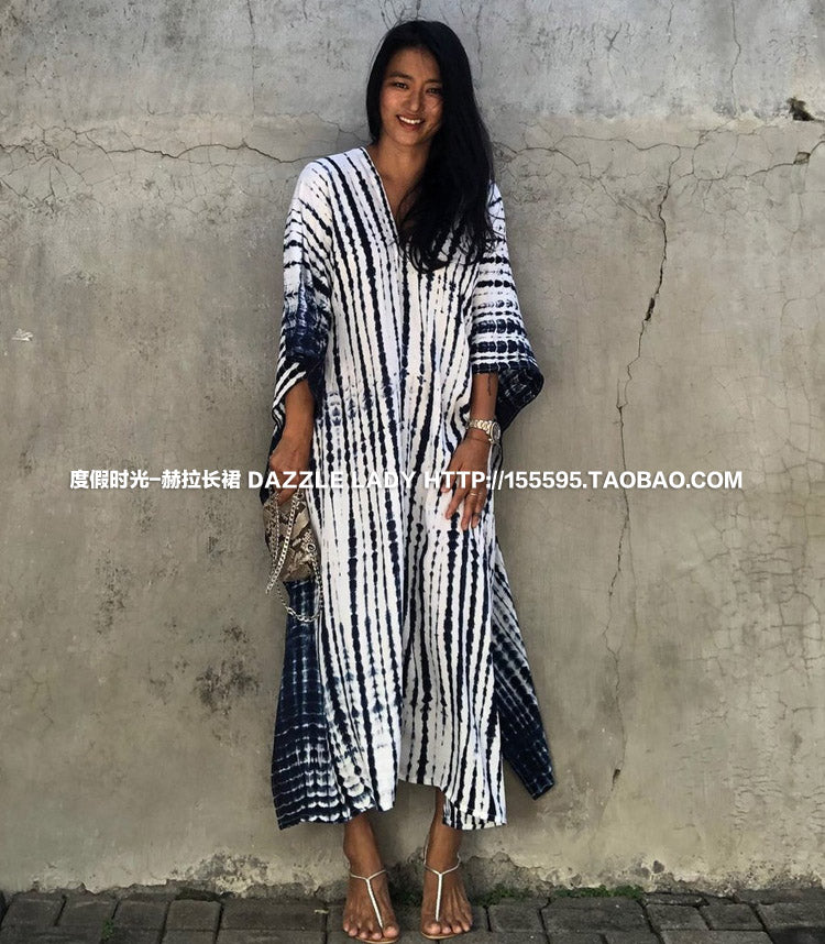 2025 New Arrival Dali Tie-Dye Cover-Ups Dress
