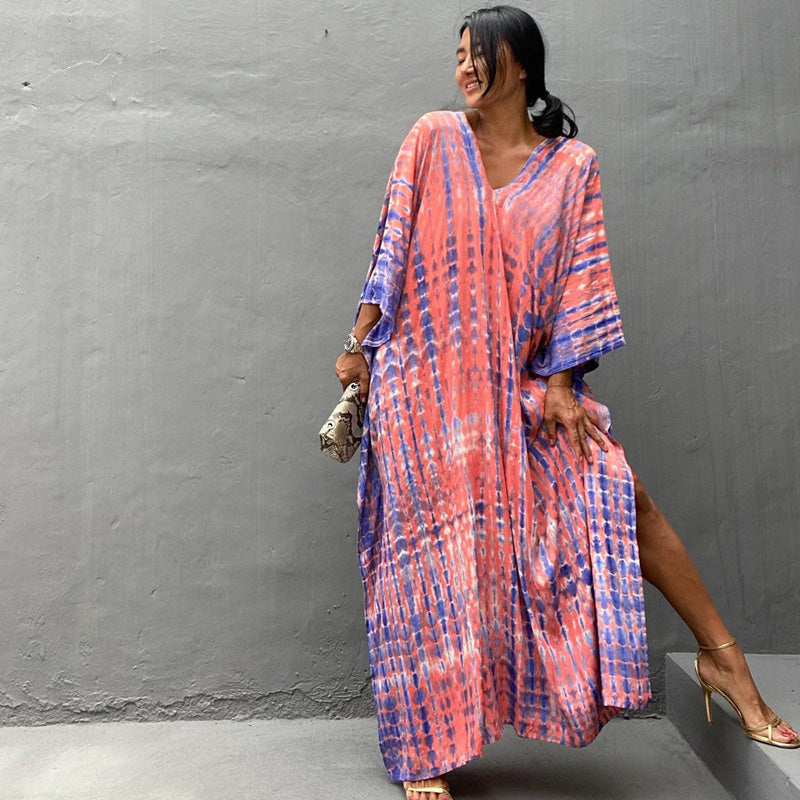 2025 New Arrival Dali Tie-Dye Cover-Ups Dress