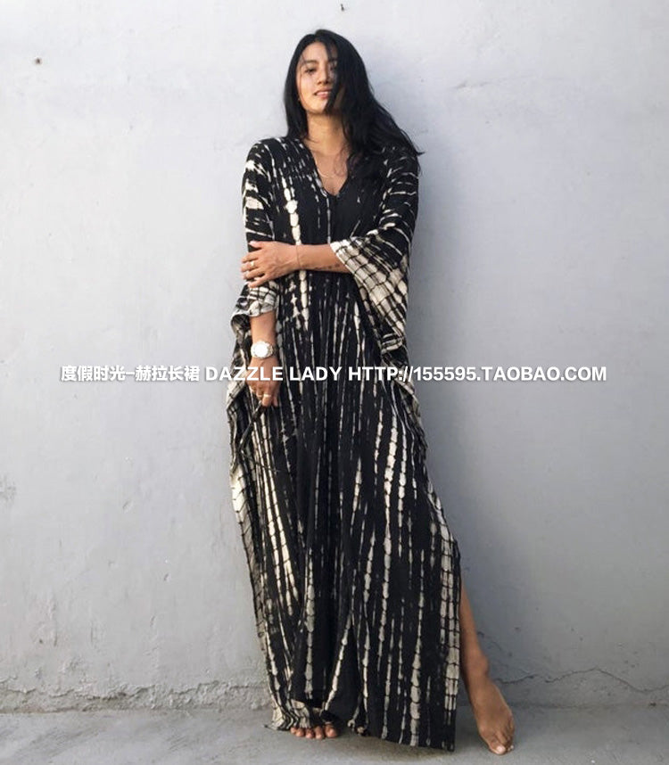 2025 New Arrival Dali Tie-Dye Cover-Ups Dress