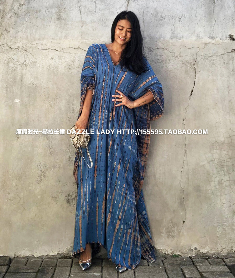 2025 New Arrival Dali Tie-Dye Cover-Ups Dress