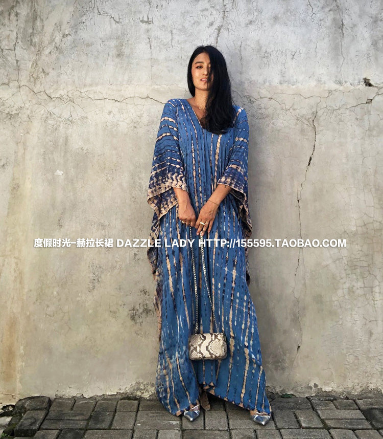 2025 New Arrival Dali Tie-Dye Cover-Ups Dress