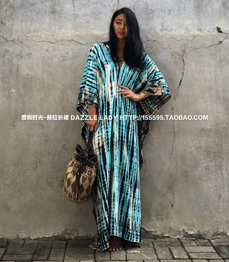 2025 New Arrival Dali Tie-Dye Cover-Ups Dress