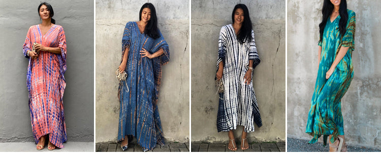 2025 New Arrival Dali Tie-Dye Cover-Ups Dress