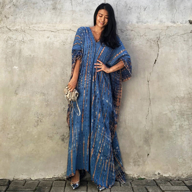2025 New Arrival Dali Tie-Dye Cover-Ups Dress