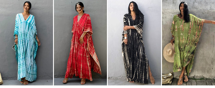 2025 New Arrival Dali Tie-Dye Cover-Ups Dress