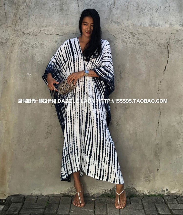 2025 New Arrival Dali Tie-Dye Cover-Ups Dress