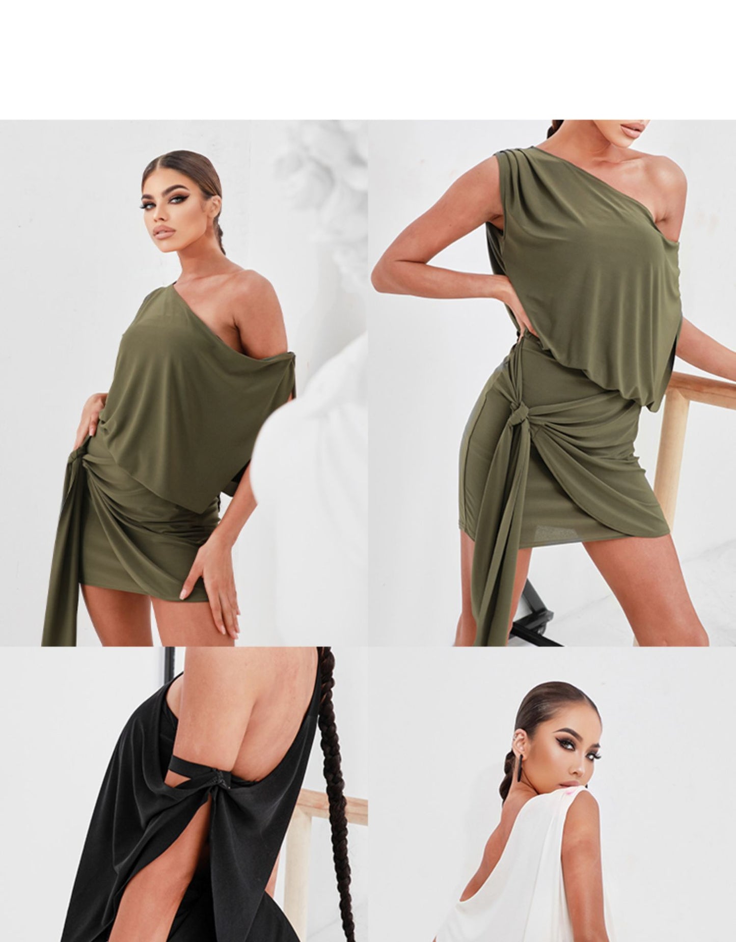 Zym Shoulder Strap Sheath Loose Dress