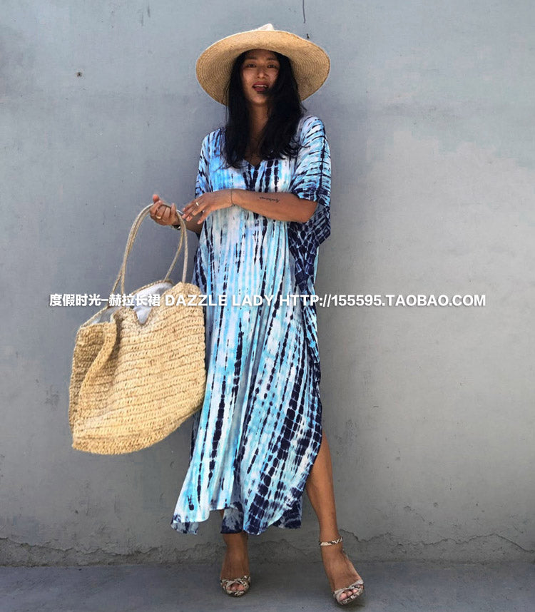 2025 New Arrival Dali Tie-Dye Cover-Ups Dress