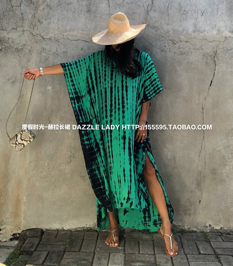 2025 New Arrival Dali Tie-Dye Cover-Ups Dress
