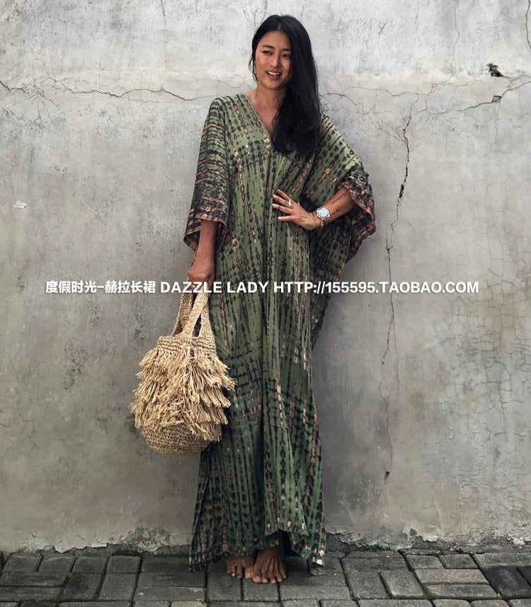 2025 New Arrival Dali Tie-Dye Cover-Ups Dress