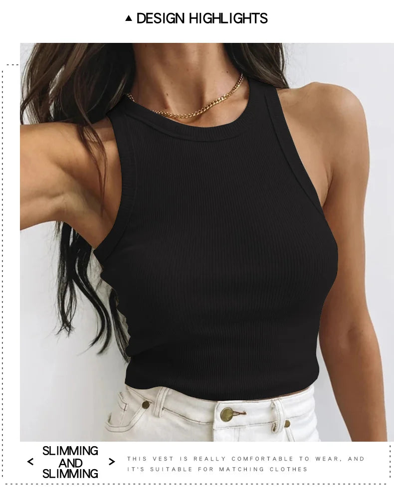 O-Neck Casual Sport Vest Women's Tank Top