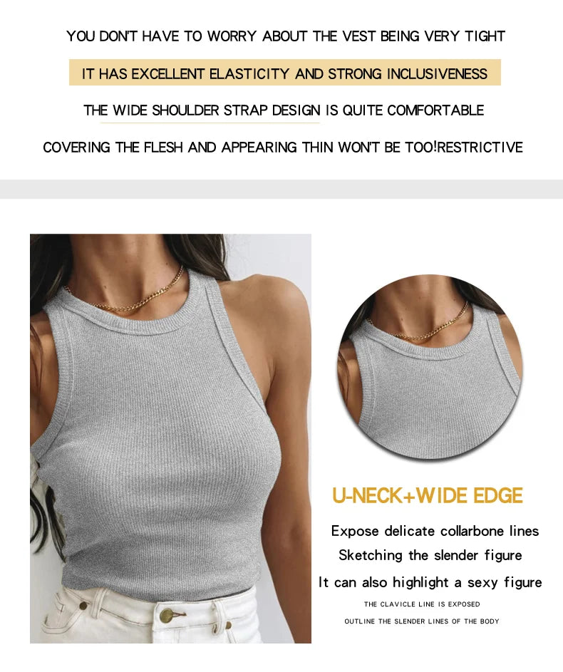 O-Neck Casual Sport Vest Women's Tank Top