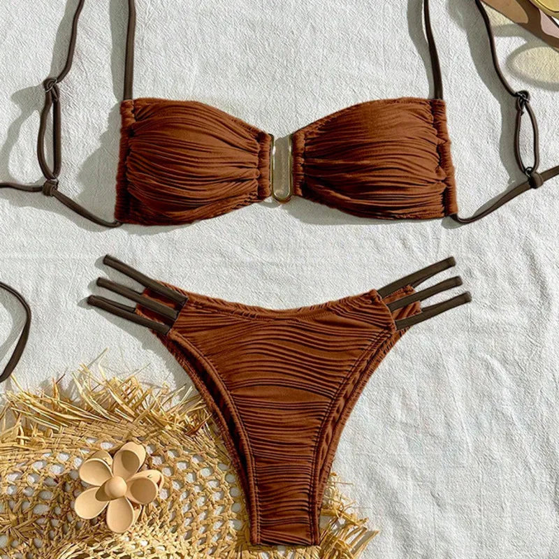 New Sexy Brazilian Pool Bather Bikini Set
