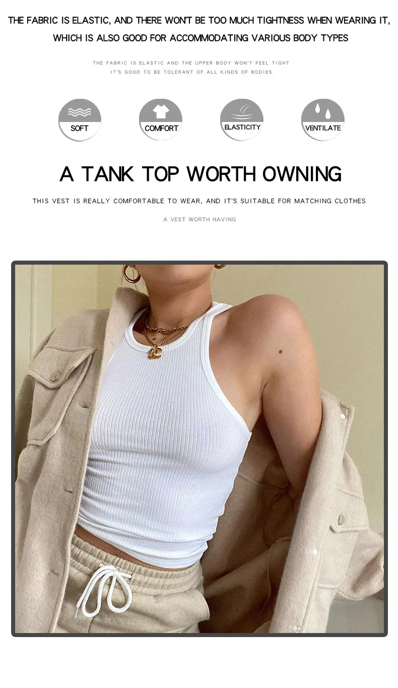 O-Neck Casual Sport Vest Women's Tank Top