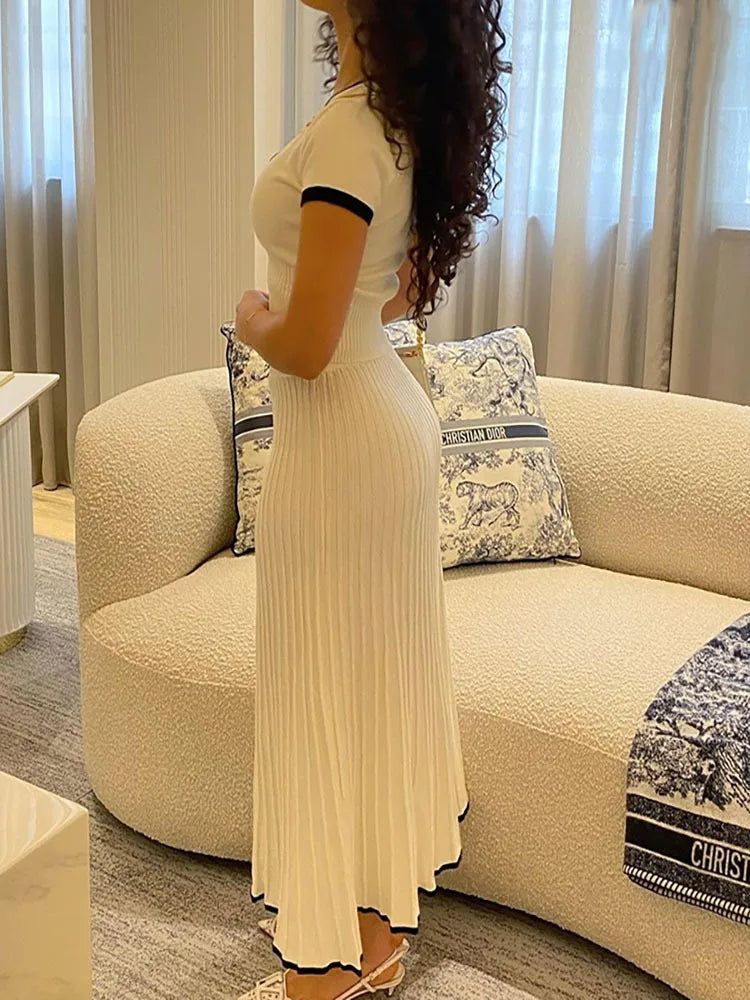 Women White long V-neck Crop Top