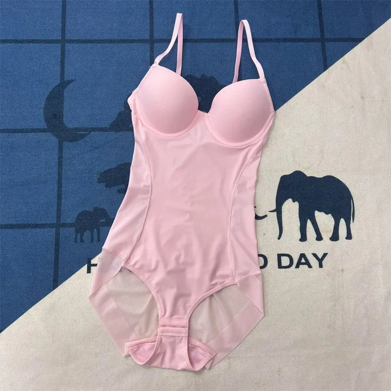 Underwire Pink Bodysuit For Women