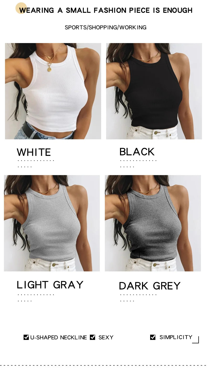 O-Neck Casual Sport Vest Women's Tank Top