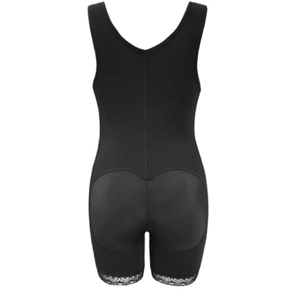 Zip Waist Lace Slimming Shaper Bodysuit