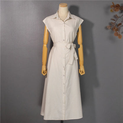 Women Striped Reglan Lace Up Elegant Long Dresses