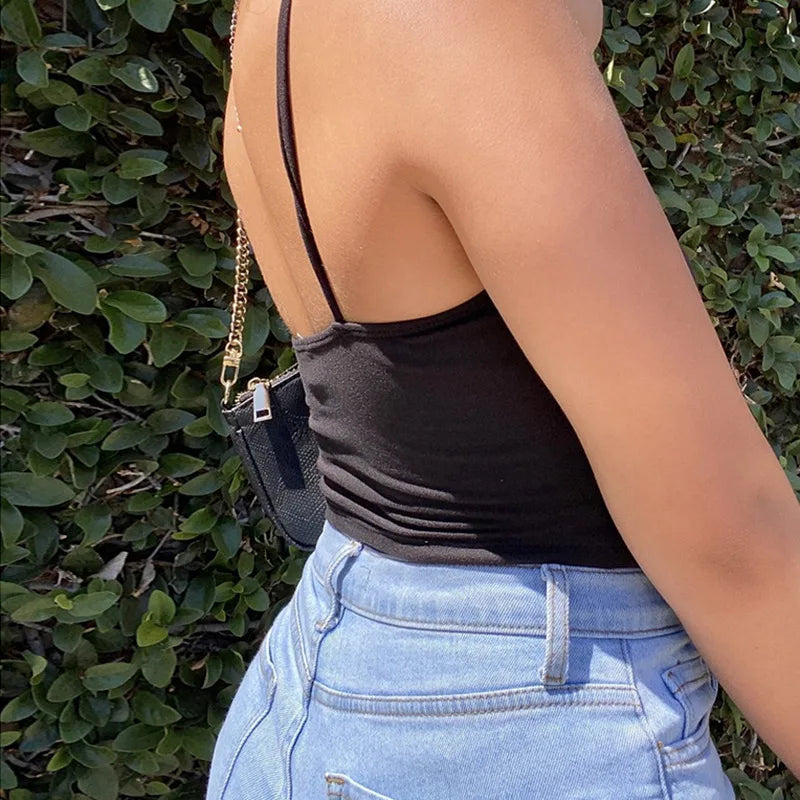 Women’s Fashion Solid Color Camisole Crop Top