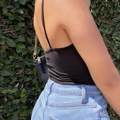 Women’s Fashion Solid Color Camisole Crop Top