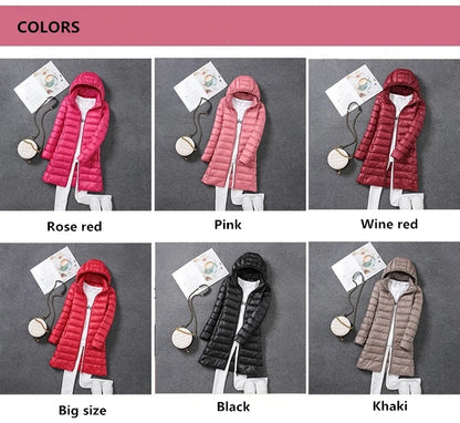 Ultra Lightweight Packable Long Puffer Jacket
