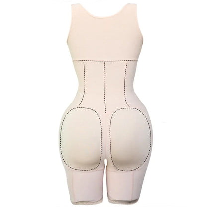 Zip Waist Lace Slimming Shaper Bodysuit