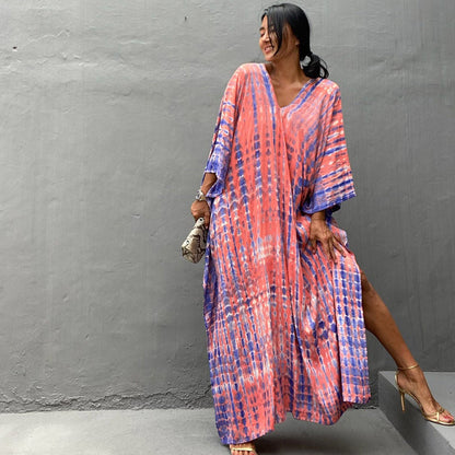 2025 New Arrival Dali Tie-Dye Cover-Ups Dress
