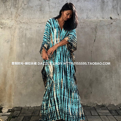 2025 New Arrival Dali Tie-Dye Cover-Ups Dress