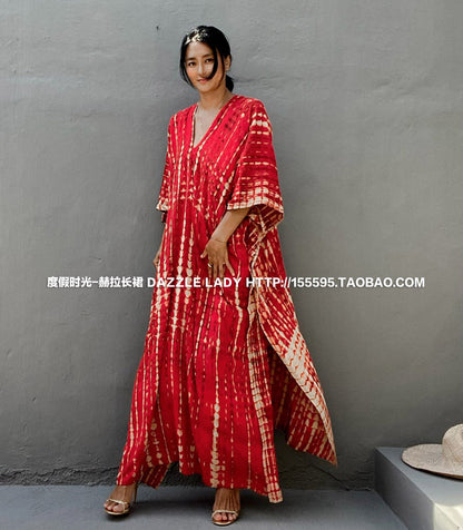 2025 New Arrival Dali Tie-Dye Cover-Ups Dress