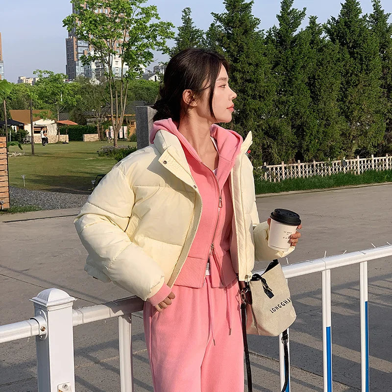Parkas Warm Stand Collar Cold Puffer Jacket
