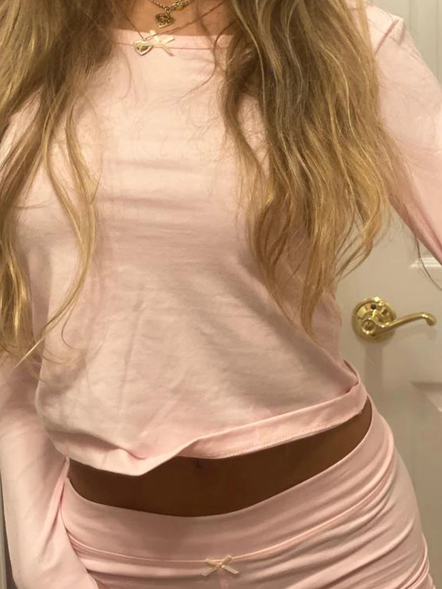 Women's 2 Piece Long Sleeve Crewneck
