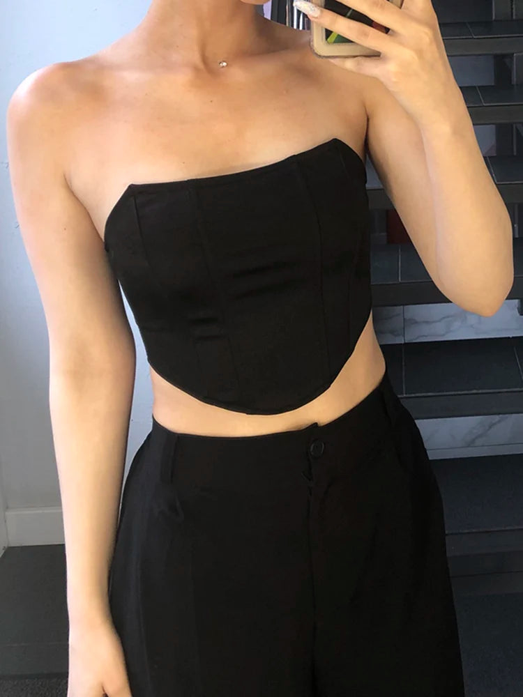 Sleeveless Off Shoulder Fashion Tank Tops