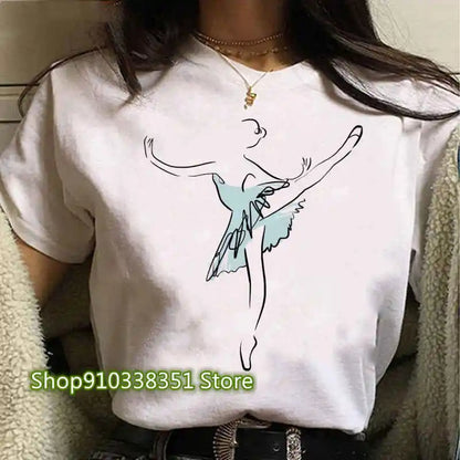Ballet Dancer Printed T Shirt For Women