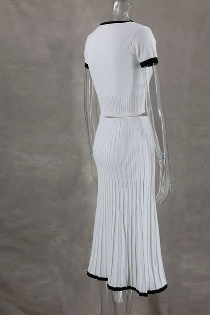 Women White long V-neck Crop Top