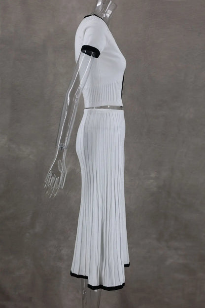 Women White long V-neck Crop Top