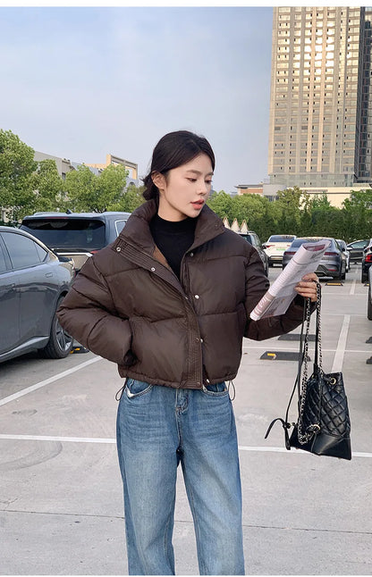 Parkas Warm Stand Collar Cold Puffer Jacket