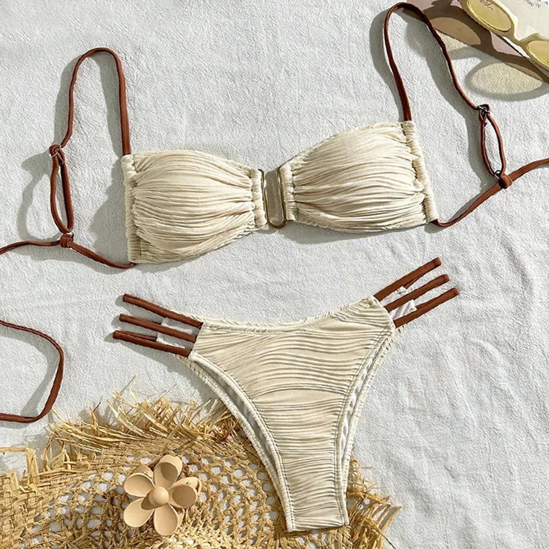 New Sexy Brazilian Pool Bather Bikini Set