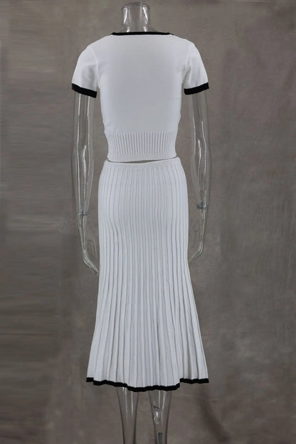 Women White long V-neck Crop Top
