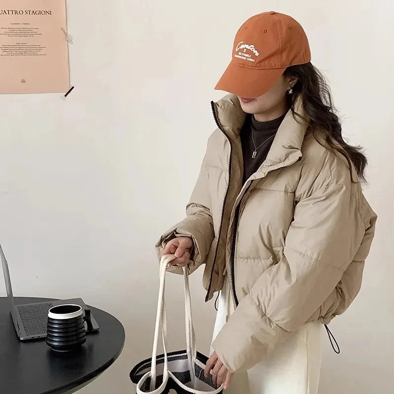 Women Oversized Solid Loose Puffer Jacket