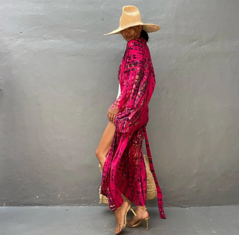 Robe Femme Long Dress Bikini Cover Ups