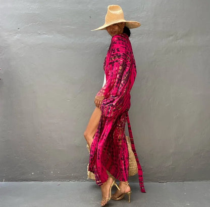 Robe Femme Long Dress Bikini Cover Ups