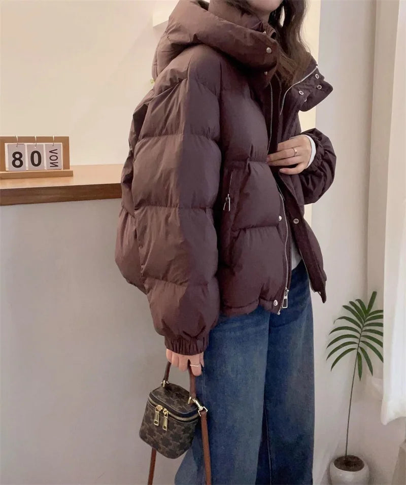 Women's Cropped Hooded Puffer Jacket