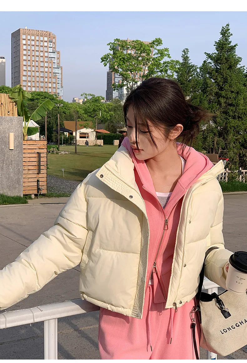 Parkas Warm Stand Collar Cold Puffer Jacket