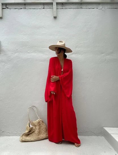 Solid Cotton Bikini Cover Ups